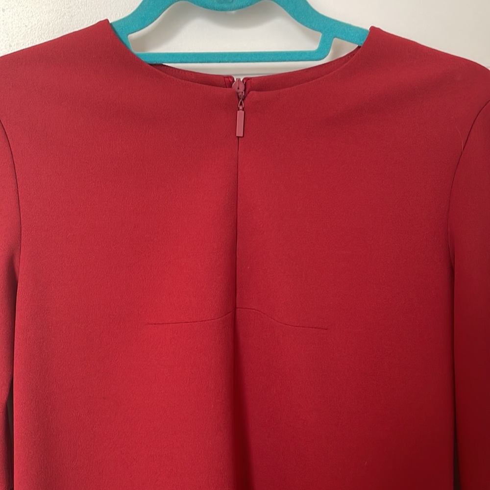 Deep Red Tibi Work Dress - Perfect for Spring - Picture 10 of 14